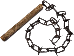 Rustic Barbed Wire Whip PNG image