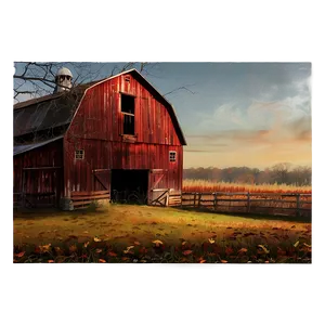 Rustic Barn In Autumn PNG Cbl75 PNG