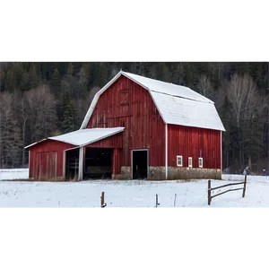 Rustic Barn In Snow Photo Png 05212024 PNG image