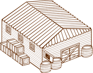 Rustic Barn Outline