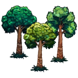 Rustic Barnyard Trees PNG Bfx