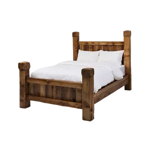 Rustic Bed Frame Wood Png Lra25 PNG image