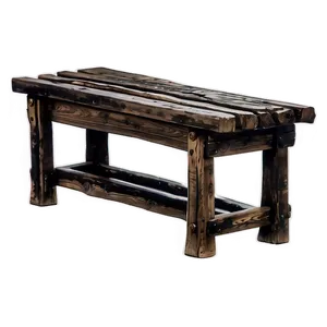 Rustic Bench PNG Gxb48