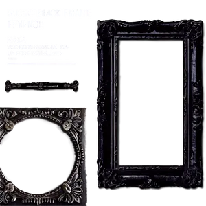 Rustic Black Frame Png 69 PNG image