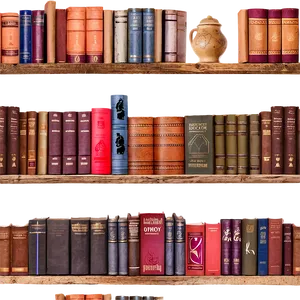 Rustic Bookshelf PNG Gjs