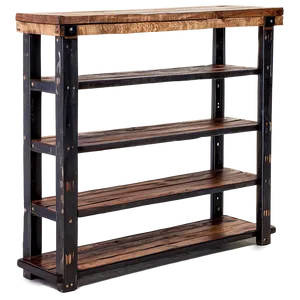 Rustic Bookshelf PNG Igc13