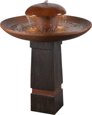 Rustic Brown Garden Fountain.png PNG image