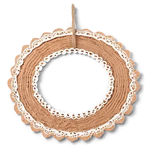 Rustic Burlap Doily PNG Gfn43 PNG
