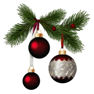 Rustic Christmas Ornaments PNG Bww80 PNG