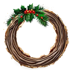 Rustic Christmas Wreath Png 05232024 PNG image
