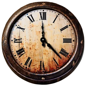 Rustic Clock Clipart Png 06262024 PNG image