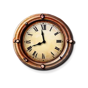 Rustic Clock Clipart Png 06262024 PNG image