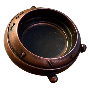 Rustic Copper Ashtray PNG Plk