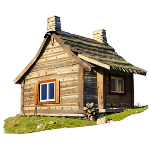 Rustic Cottage On A Hill Png 06202024 PNG image