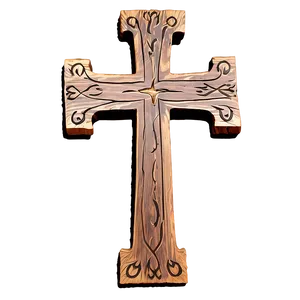 Rustic Cross Outline PNG Lsp69 PNG