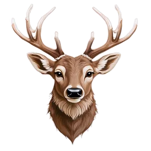 Rustic Deer Head Drawing PNG 06212024