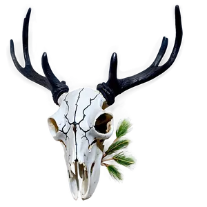 Rustic Deer Skull Design Png 06132024 PNG image