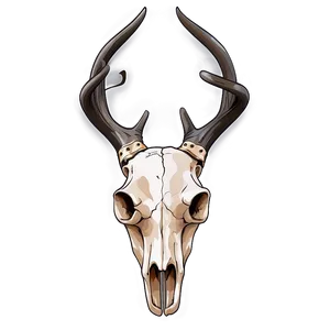 Rustic Deer Skull Design Png Kqc PNG image