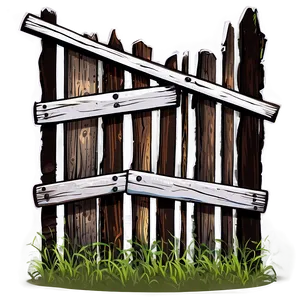 Rustic Farm Fence PNG 05242024