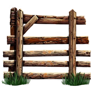 Rustic Farm Fence PNG Nwd96