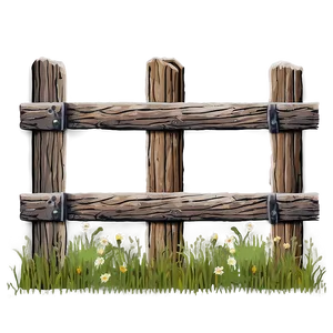 Rustic Farm Fence PNG Rsu