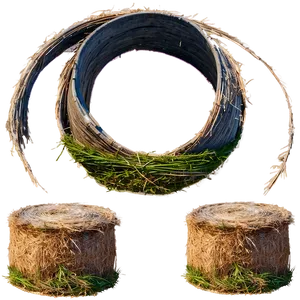 Rustic Farm Hay Bales PNG 05242024 PNG