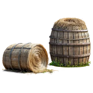 Rustic Farm Hay Bales PNG Dus7 PNG