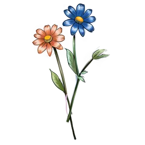 Rustic Flower Drawing PNG 24 PNG