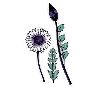 Rustic Flower Drawing Png 55 PNG image