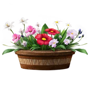 Rustic Flowers In Vase PNG Gmi28 PNG