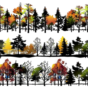 Rustic Forest Silhouette PNG 06262024