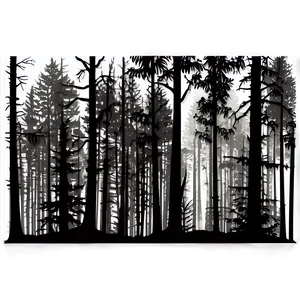 Rustic Forest Silhouette PNG Hdx86 PNG