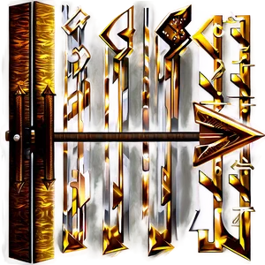 Rustic Gold Arrow Picture PNG Mkr96 PNG