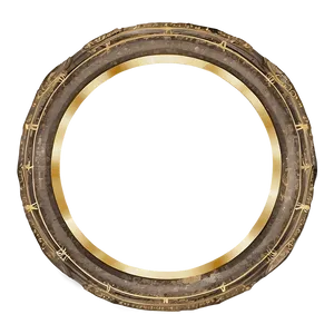 Rustic Gold Circle Frame Png Xdm PNG image