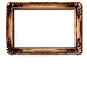 Rustic Golden Frame Png Mmw8 PNG image