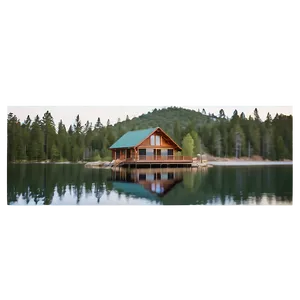 Rustic Lake Cabin Life Png 06282024 PNG image