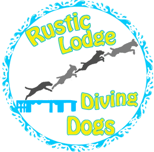 Rustic Lodge Diving Dogs Logo PNG image