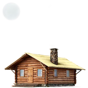 Rustic Log Cabin PNG 6