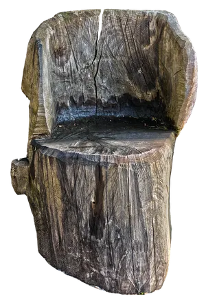 Rustic Log Chair Carving