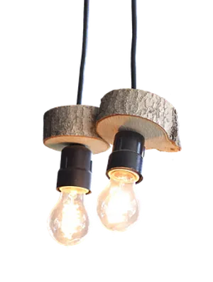 Rustic Log Pendant Lights