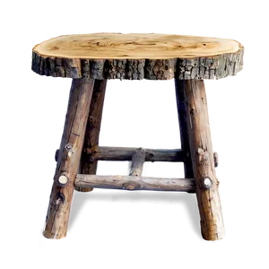 Rustic Log Table PNG 05042024