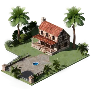Rustic Mansion Setting Png Fmw PNG image