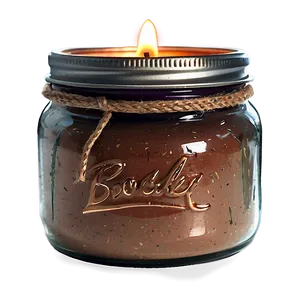 Rustic Mason Jar Candle PNG Yik