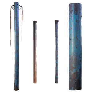 Rustic Metal Pole Png 06212024 PNG image