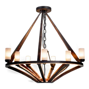 Rustic Modern Chandelier PNG 06282024