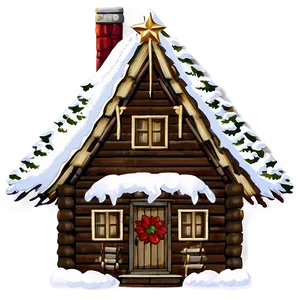 Rustic Noel Log Cabin PNG 20