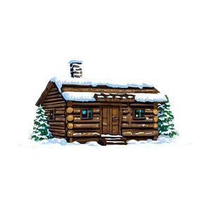 Rustic Noel Log Cabin PNG 64 PNG
