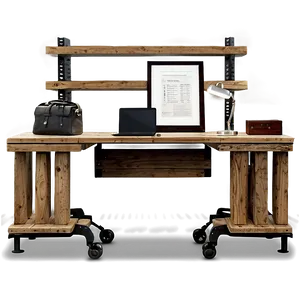 Rustic Office Desk PNG 06262024 PNG