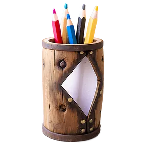 Rustic Pencil Holder PNG Das