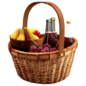 Rustic Picnic Basket Png Prb PNG image